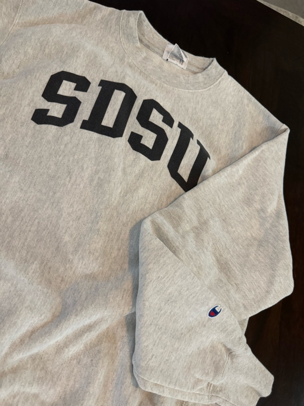 Champion Light Gray SDSU Pullover Sweatshirt